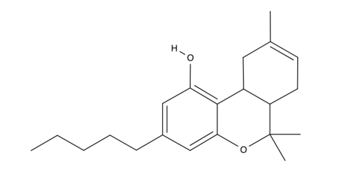 ∆8 Tetraydrocannabinol chemical structure