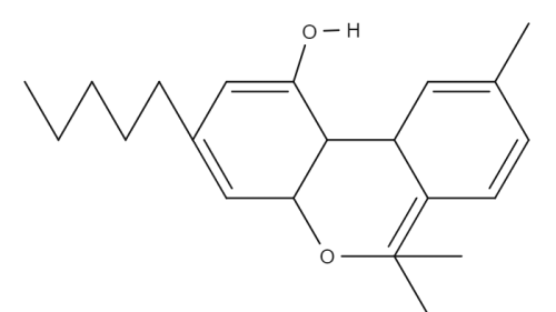 Tetrahydrocannabinol chemical structure